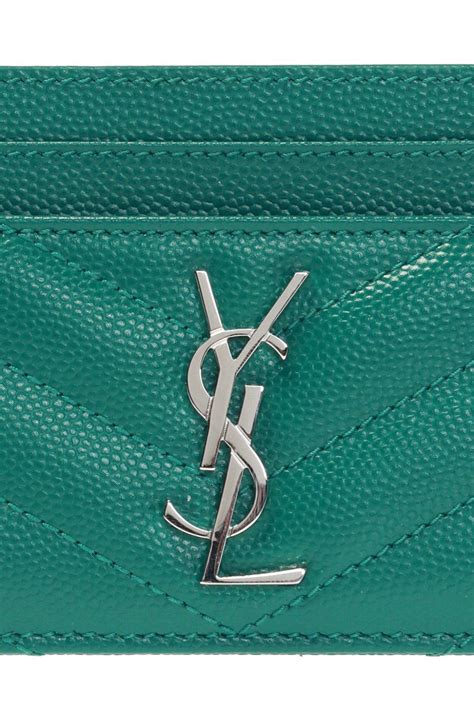 ysl card holder fashionphile|SAINT LAURENT Calfskin Monogram Card Case .